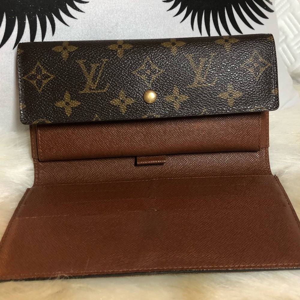 Auth. LV Porte Tresor International Long Wallet